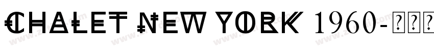 Chalet New York 1960字体转换